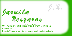 jarmila meszaros business card